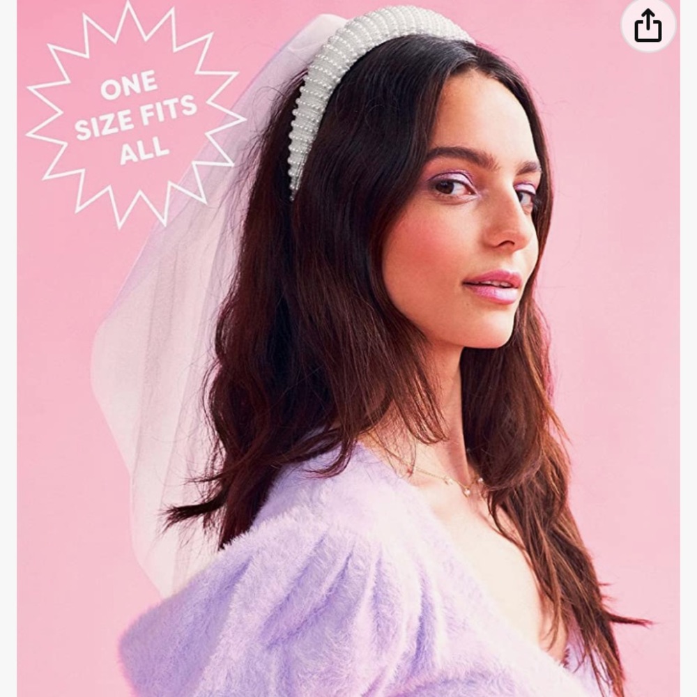 Xo, Fetti Pearl Headband with Detachable Veil